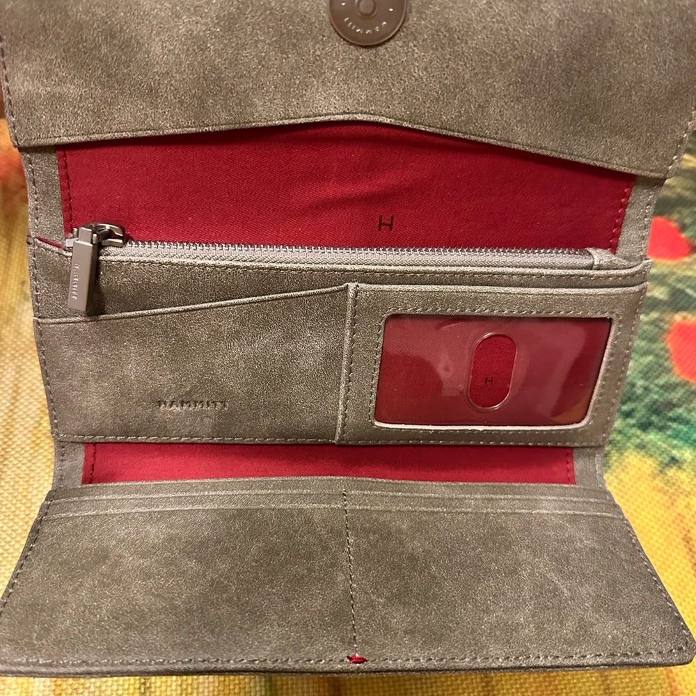 NWT Hammitt Daniel Pewter/Silver Shoulder Bag with EUC Benjamin slim Wallet - Picture 15 of 15